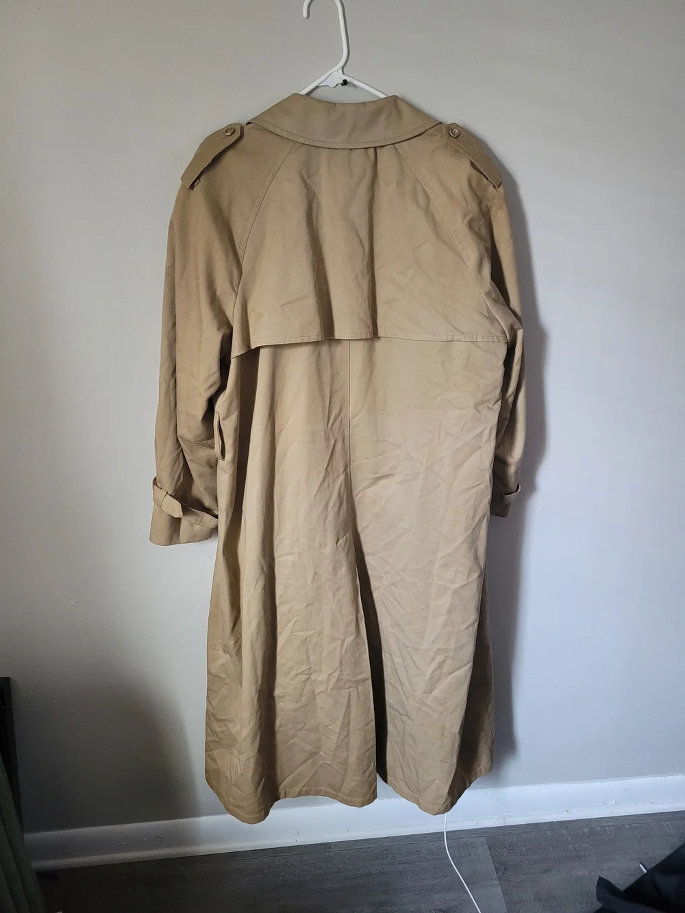 London Fog Vintage Tan Trench Coat with Belted Waist